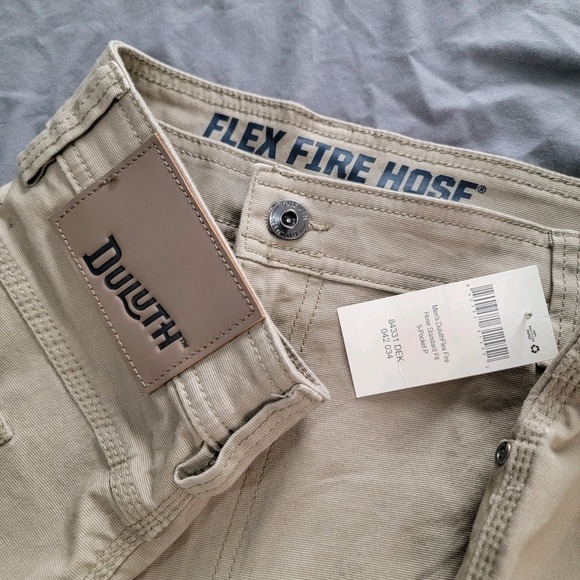 Duluth Trading Co Other - New Duluth Flex Fire Hose Pants Men's 42x34 Brown 5 Pocket Canvas Durability NWT